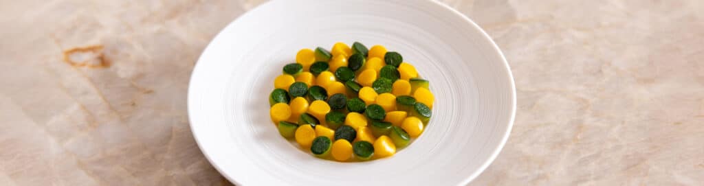marinated courgette balls