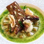 Artichoke with wild garlic and pistachio 1 Artichoke with wild garlic and pistachio