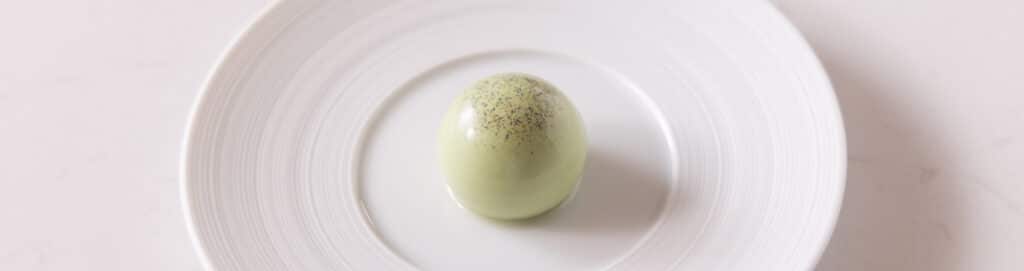 Basil panna cotta