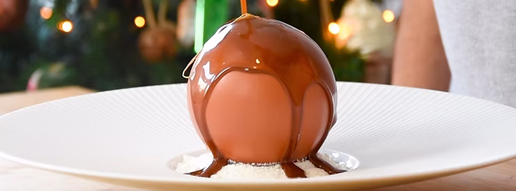 Chocolate Christmas ball dessert