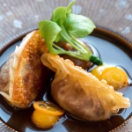Oxtail gyoza dish 1 Oxtail gyoza dish