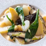 White asparagus with stuffed morels and a smoked beurre blanc 1 White asparagus with stuffed morels and a smoked beurre blanc