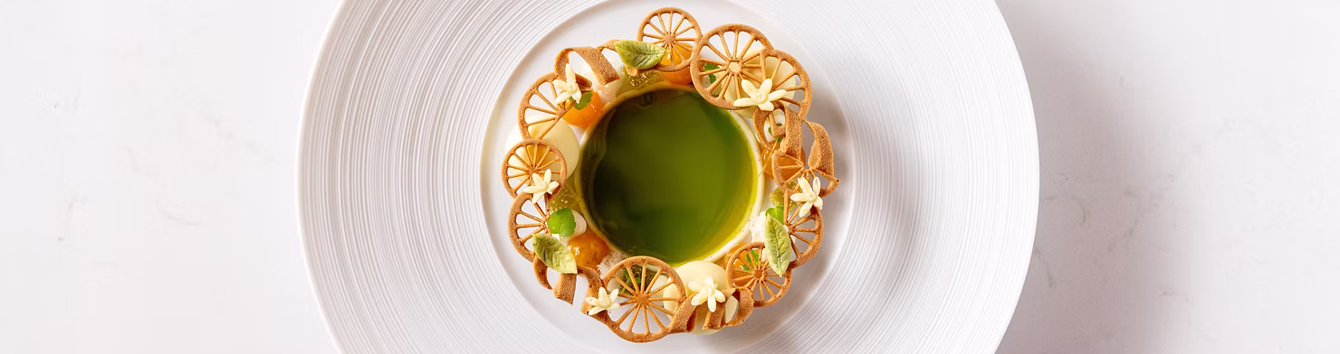 Citrus & basil dessert