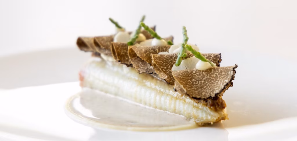 Dover sole truffle dish