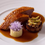 Dry aged duck & Spruce tip dish 1 Dry aged duck & Spruce tip dish