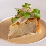 Onion & Mustard Tart with Brioche and Mustard Sauce! 6 Onion & Mustard Tart with Brioche and Mustard Sauce!