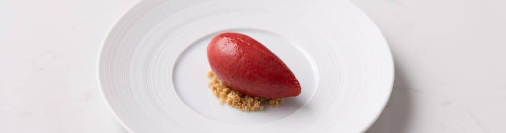 Raspberry basil sorbet
