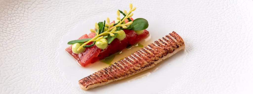 Red mullet ceviche dish