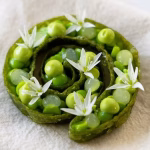 Wasabi & green pea Buñuelos 1 Wasabi & green pea Buñuelos