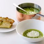 Wild garlic focaccia with a cod sauce 6 Wild garlic focaccia with a cod sauce