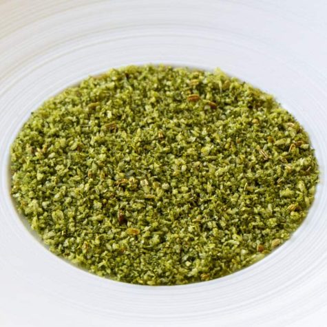 Lovage crumb for a crispy crust