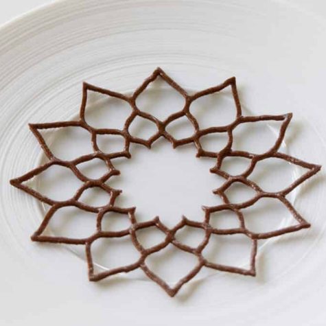 Chocolate & cherry tuille