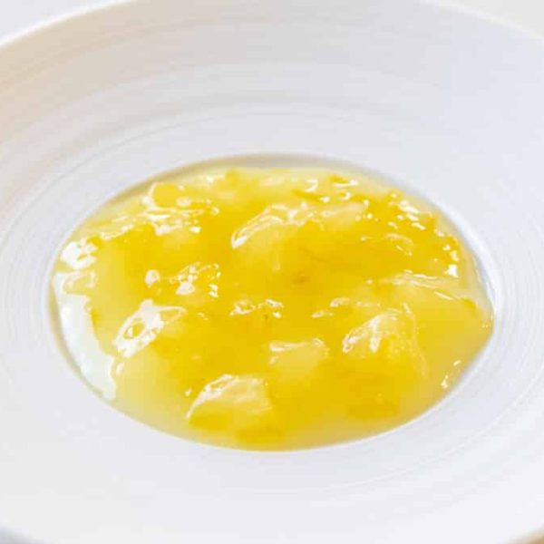 Confit lemon peel interior