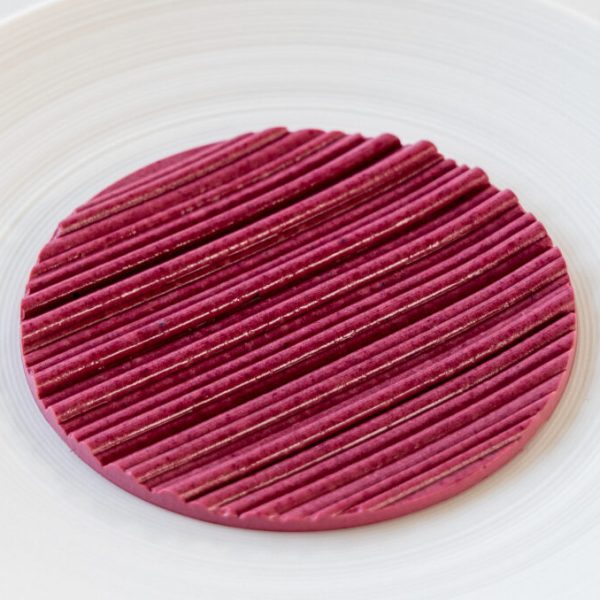 Blackberry & caper leaf cremeux