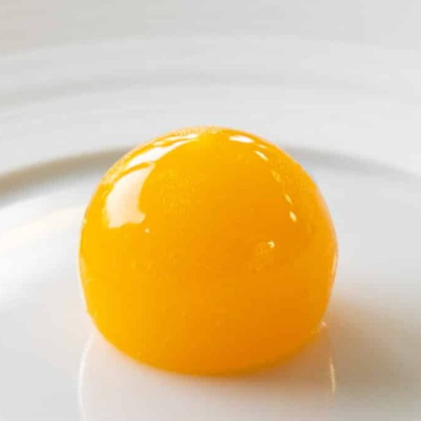 Runny passion fruit yolks