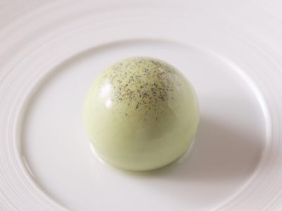 Basil panna cotta