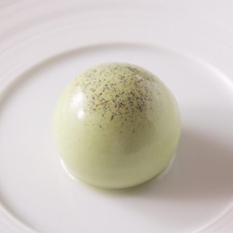 Basil panna cotta