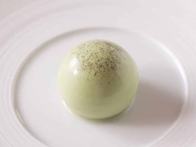 Basil panna cotta