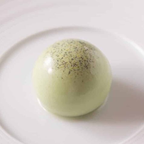 Basil panna cotta