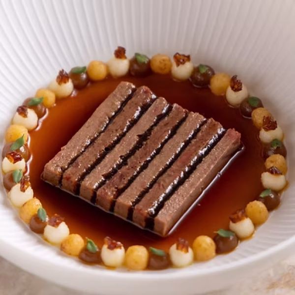Beef & Madeira layered terrine : marbre