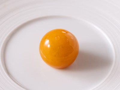 Citrus gel sphere’s & orange jellly