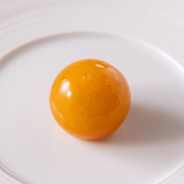 Citrus gel sphere’s & orange jellly