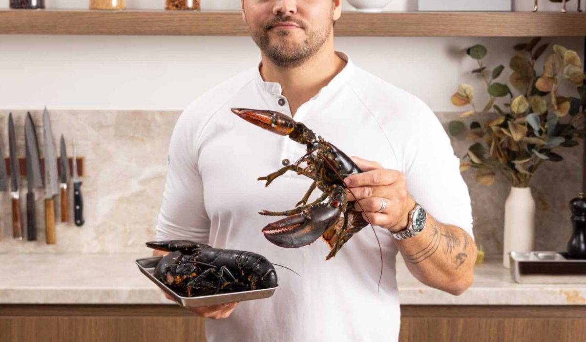 Jules with lobster