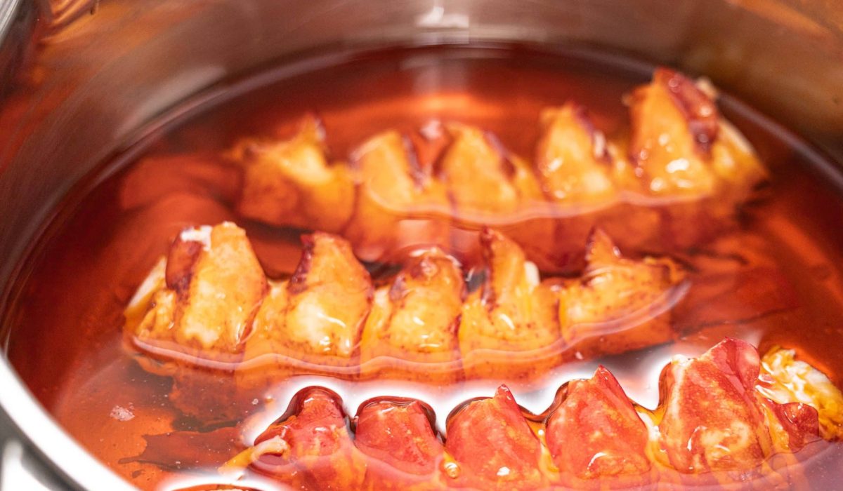 Lobster poached in butter