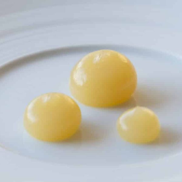 Pear and champagne gel