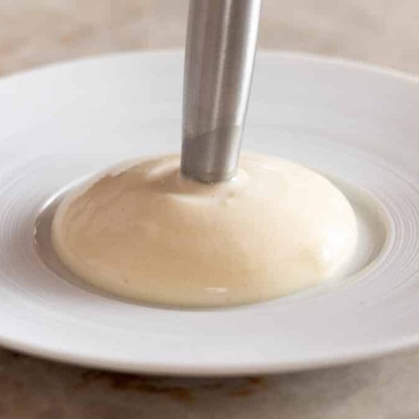 Polenta and parmesan cheese espuma