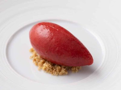 Raspberry & basil sorbet