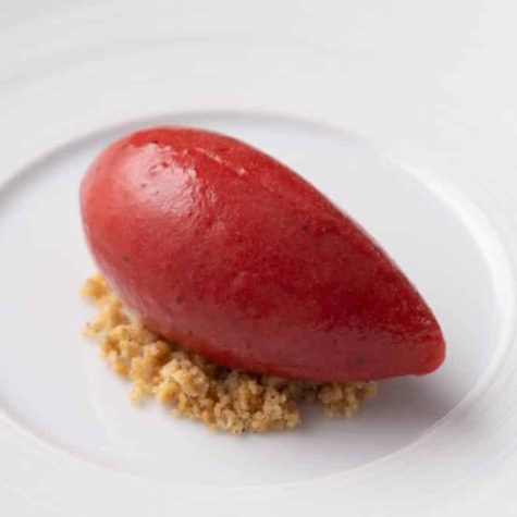 Raspberry & basil sorbet