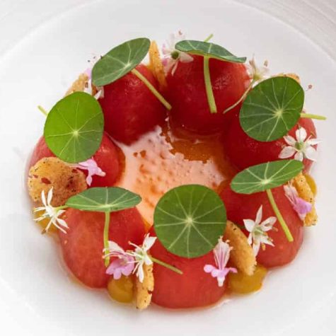 Tomato & mirabelle dish