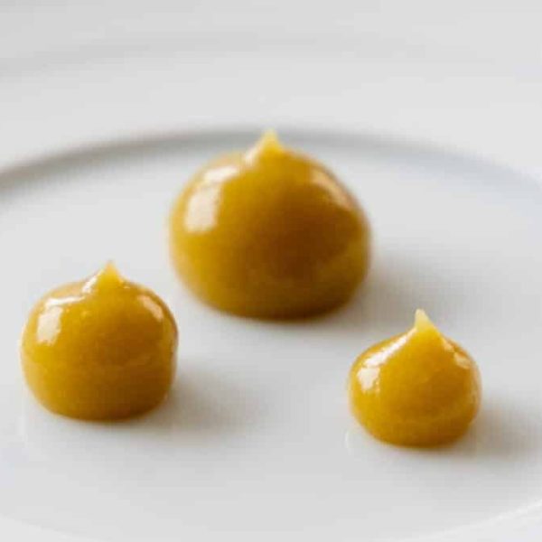 Plum and green tomato gel