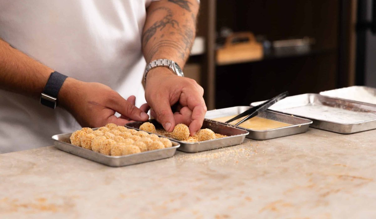 making the truffle chicken