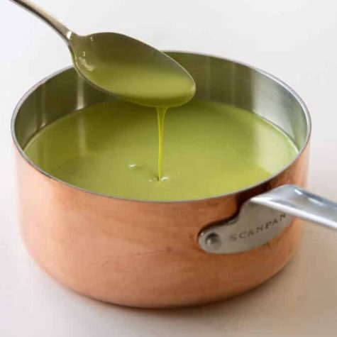 Wild garlic and cod sauce